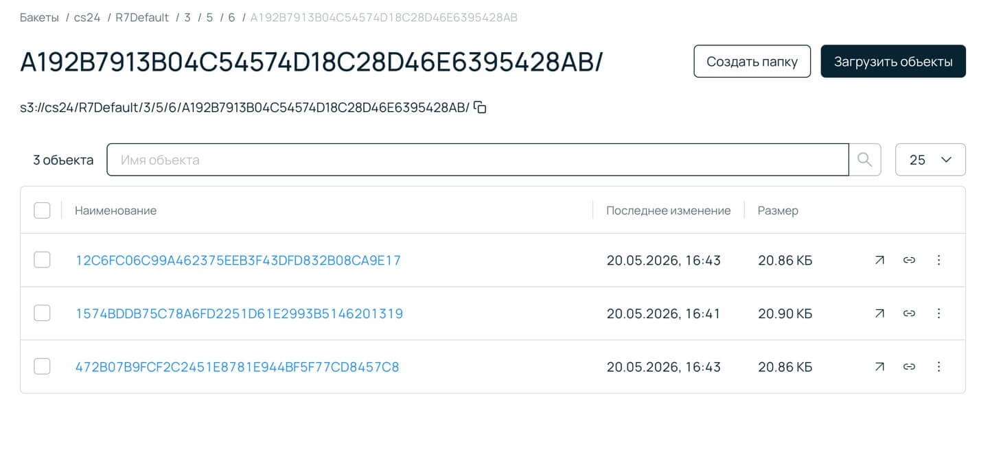 Интеграция S3 хранилища c Корпоративным сервером 2024 VK Cloud, Selectel