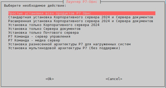 Установка Корпоративный сервер 2024 через инсталлятор в docker-compose (Однокнопочная установка)
