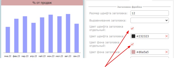 Оформление фрейма: заголовок, фон и рамка