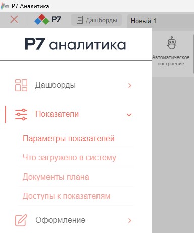 Параметры показателей