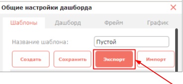 Шаблоны оформления дашборда: создание, экспорт и импорт
