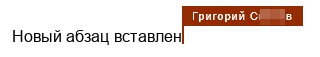 Индикация участников совместной работы