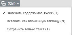 Копирование/вставка текста, отмена/повтор действий