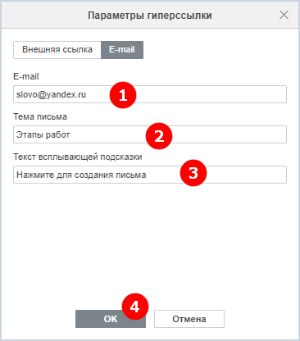 Добавление гиперссылок