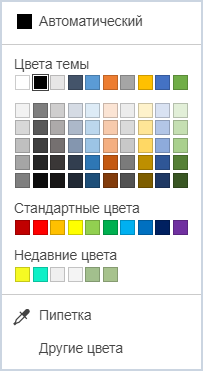 Изменение цвета шрифта или заливки ячейки