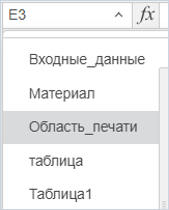 Настройка области печати