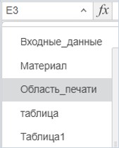 Настройка области печати