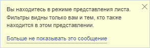 Управление предустановками представления листа