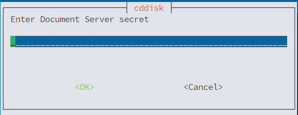 Ввод секрета защищённого доступа Document Server secret