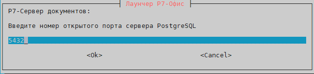 Укажите порт, который будет доступен для других нод, этот порт будет проброшен в контейнер на порт 5432. Рекомендуем оставить как есть, либо изменить, если он уже занят на ноде, иначе установка не выполнится.