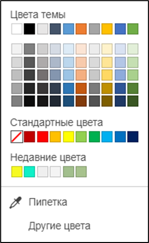 Настройка типа, размера, стиля и цветов шрифта