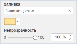 Параметры заливки цветом