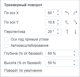 Раздел «Трёхмерный поворот»
