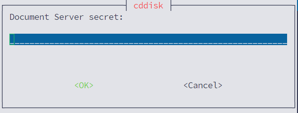 Окно ввода секрета Document Server secret